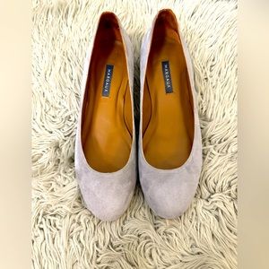 Heather Gray Margaux Suede Ballerina Flat Sz 8.5